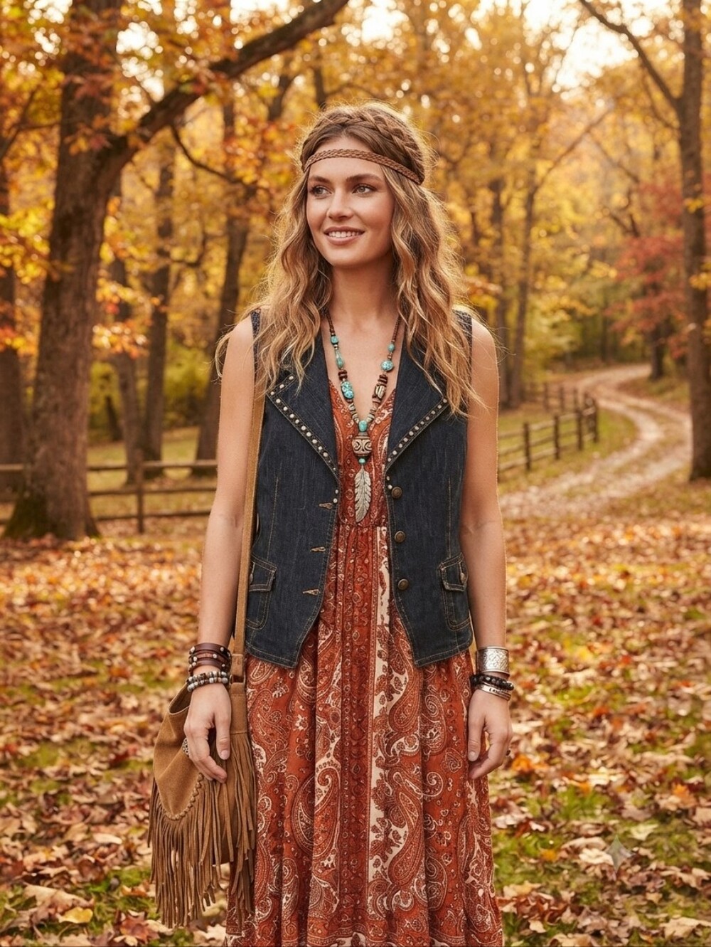 Ruby Rd. Dark Wash Denim Studded Vest